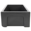ZLINE 33" Venice Farmhouse Apron Front Single Bowl Reversible Fireclay Kitchen Sink with Bottom Grid in Charcoal (FRC5131-CL-33) Kitchen Sink ZLINE 