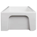 ZLINE 33" Venice Farmhouse Apron Front Single Bowl Reversible Fireclay Kitchen Sink with Bottom Grid in White Gloss (FRC5131-WH-33) Kitchen Sink ZLINE 