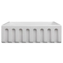 ZLINE 33" Venice Farmhouse Apron Front Single Bowl Reversible Fireclay Kitchen Sink with Bottom Grid in White Gloss (FRC5131-WH-33) Kitchen Sink ZLINE 
