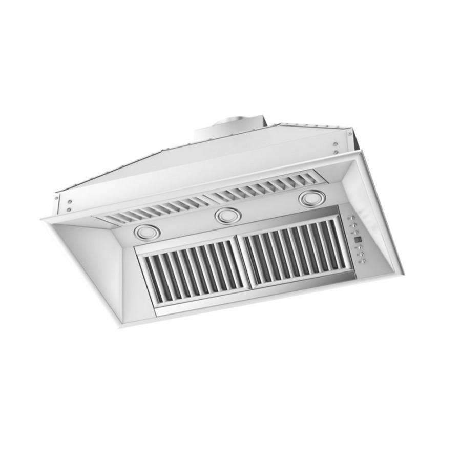 ZLINE stainless steel range hood insert with vent grille and fan openings