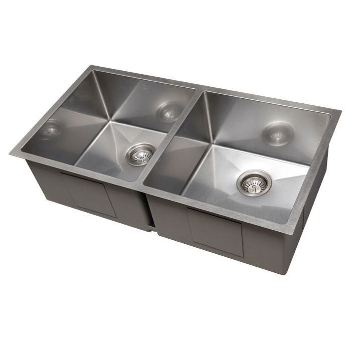 ZLINE 36" Anton Undermount Double Bowl DuraSnow® Stainless Steel Kitchen Sink with Bottom Grid (SR50D-36S) Kitchen Sink ZLINE 