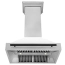 ZLINE 36" Autograph Edition Wall Mount Range Hood in DuraSnow Stainless Steel with White Matte Shell and Matte Black Handle (8654SNZ-WM36-MB) Range Hoods ZLINE 