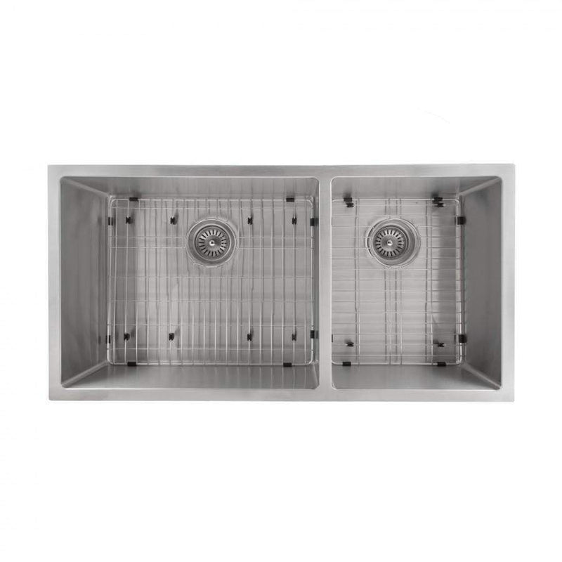 ZLINE 36" Chamonix Undermount Double Bowl Stainless Steel Kitchen Sink with Bottom Grid (SR60D-36) Kitchen Sink ZLINE 