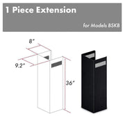 ZLINE 36-Inch Chimney Extension for 9 ft. to 10 ft. Ceilings in Black Stainless (1PCEXT-BSKBN)