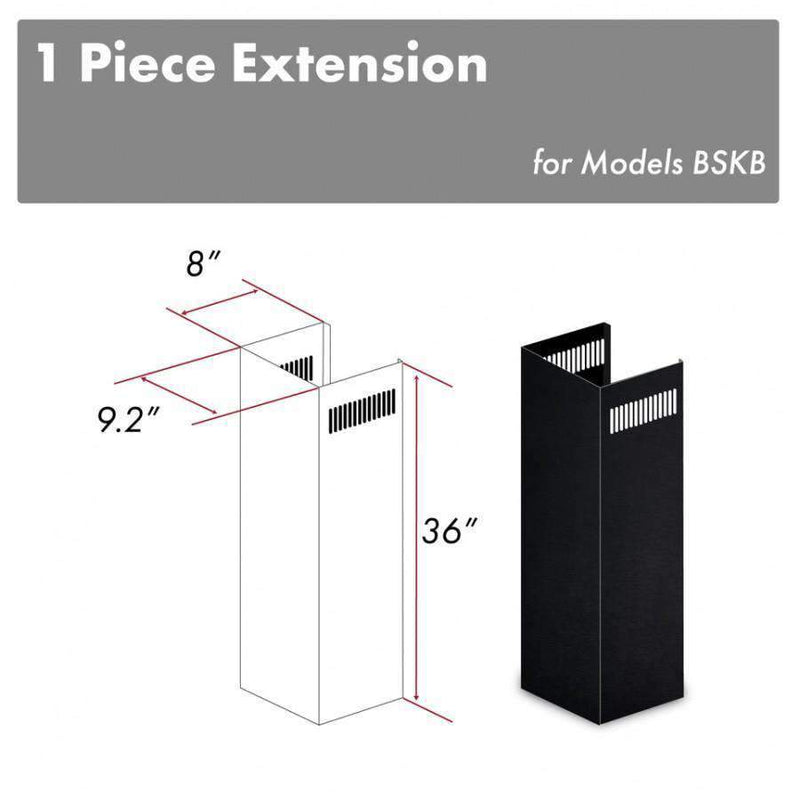 ZLINE 36" Chimney Extension - fits BSKB models for 9-10 ft. Ceiling (1PCEXT-BSKBN) Range Hood Accessories ZLINE 