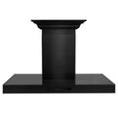 ZLINE 36" Convertible Vent Wall Mount Range Hood in Black Stainless Steel with Crown Molding (BSKENCRN-36) Range Hoods ZLINE 