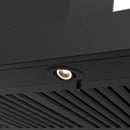 ZLINE 36" Convertible Vent Wall Mount Range Hood in Black Stainless Steel with Crown Molding (BSKENCRN-36) Range Hoods ZLINE 