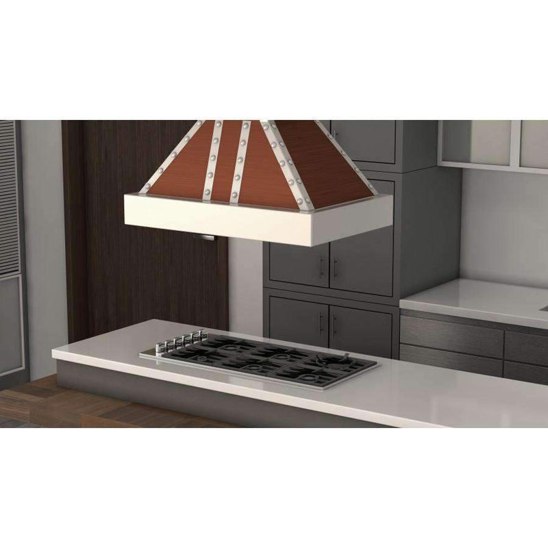 ZLINE 36" Copper Finish Island Range Hood with 700 CFM Motor (655i-CSSSS-36) Range Hoods ZLINE 