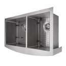 ZLINE 36" Courchevel Farmhouse Apron Mount Double Bowl Stainless Steel Kitchen Sink with Bottom Grid (SA60D-36) Kitchen Sink ZLINE 