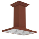 ZLINE 36" Designer Series Copper Finish Island Range Hood, 8GL2Ci-36 Range Hoods ZLINE 