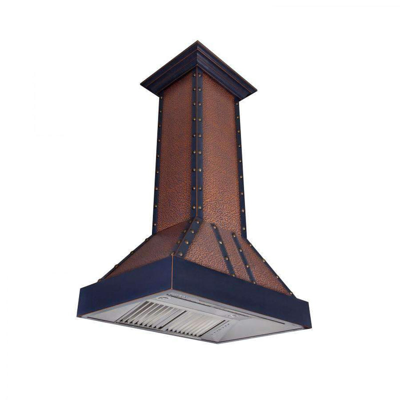 ZLINE 36" Designer Series Embossed Copper Finish Island Range Hood with 700 CFM Motor (655i-EBBBB-36) Range Hoods ZLINE 