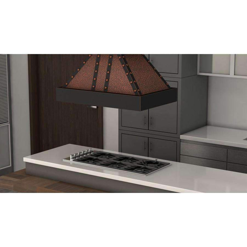 ZLINE 36" Designer Series Embossed Copper Finish Island Range Hood with 700 CFM Motor (655i-EBBBB-36) Range Hoods ZLINE 