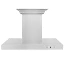 ZLINE 36" Ducted Vent Island Mount Range Hood in Stainless Steel with Built-in CrownSoundBluetooth Speakers (KE2iCRN-BT-36) Range Hoods ZLINE 