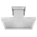 ZLINE 36" Ducted Vent Island Mount Range Hood in Stainless Steel with Built-in CrownSoundBluetooth Speakers (KE2iCRN-BT-36) Range Hoods ZLINE 