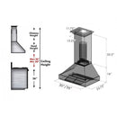 ZLINE 36 in. Ducted DuraSnow Stainless Steel Range Hood with Hand-Hammered Copper Shell (8654HH-36) Range Hoods ZLINE 