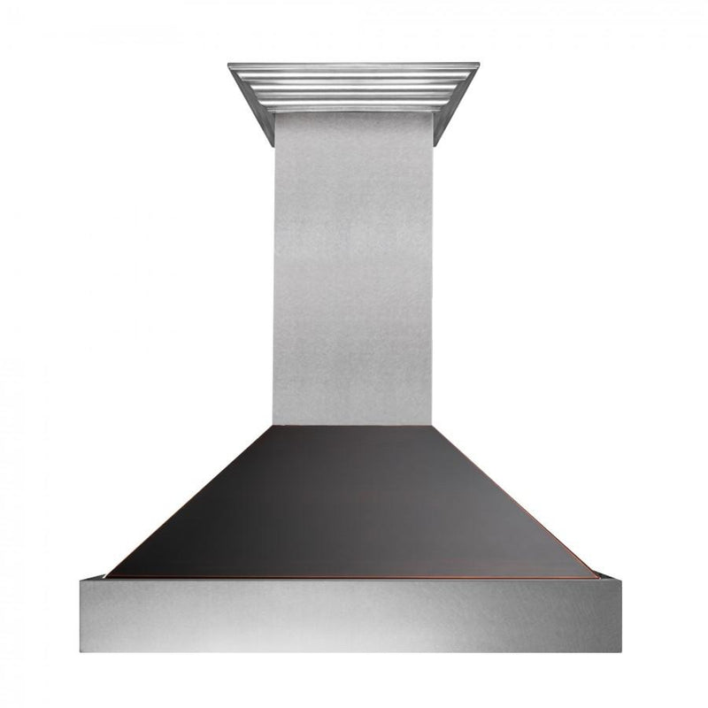 ZLINE 36 in. Ducted DuraSnow Stainless Steel Range Hood with Oil Rubbed Bronze Shell (8654ORB-36) Range Hoods ZLINE 