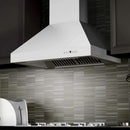 ZLINE 36 in. Professional Ducted Wall Mount Range Hood in Stainless Steel with Crown Molding (667CRN-36) Range Hoods ZLINE 
