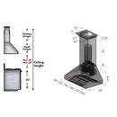 ZLINE 36 in. Professional Wall Mount Range Hood in Stainless Steel with Built-in CrownSound® Bluetooth Speakers (667CRN-BT-36) Range Hoods ZLINE 