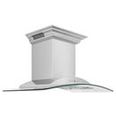 ZLINE 36 in. Wall Mount Range Hood in Stainless Steel with Built-in CrownSound Bluetooth Speakers (KNCRN-BT-36) Range Hoods ZLINE 