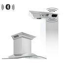 ZLINE 36 in. Wall Mount Range Hood in Stainless Steel with Built-in CrownSound Bluetooth Speakers (KNCRN-BT-36) Range Hoods ZLINE 