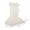 ZLINE 36 in. Wooden Wall Mount Range Hood in White - Includes Motor (KPTT-36) Range Hoods ZLINE 