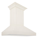 ZLINE 36 in. Wooden Wall Mount Range Hood in White - Includes Motor (KPTT-36) Range Hoods ZLINE 