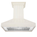 ZLINE 36 in. Wooden Wall Mount Range Hood in White - Includes Motor (KPTT-36) Range Hoods ZLINE 