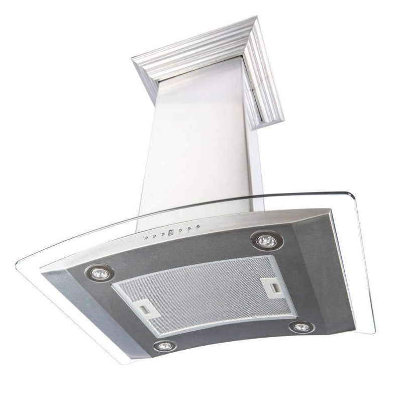 ZLINE 36" Island DuraSnow Stainless Range Hood (8GL14iS-36) Range Hoods ZLINE 