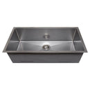 ZLINE 36" Meribel Undermount Single Bowl DuraSnow® Stainless Steel Kitchen Sink with Bottom Grid (SRS-36S) Kitchen Sink ZLINE 