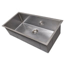 ZLINE 36" Meribel Undermount Single Bowl DuraSnow® Stainless Steel Kitchen Sink with Bottom Grid (SRS-36S) Kitchen Sink ZLINE 