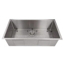 ZLINE 36" Meribel Undermount Single Bowl Stainless Steel Kitchen Sink with Bottom Grid (SRS-36) Kitchen Sink ZLINE 