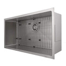 ZLINE 36" Meribel Undermount Single Bowl Stainless Steel Kitchen Sink with Bottom Grid (SRS-36) Kitchen Sink ZLINE 