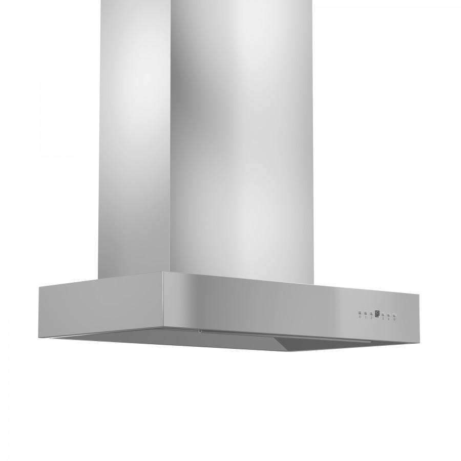 Stainless steel wall range hood with chimney chimney duct and control panel