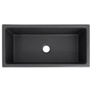 ZLINE 36" Venice Farmhouse Apron Front Reversible Single Bowl Fireclay Kitchen Sink with Bottom Grid in Charcoal (FRC5122-CL-36) Kitchen Sink ZLINE 