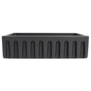ZLINE 36" Venice Farmhouse Apron Front Reversible Single Bowl Fireclay Kitchen Sink with Bottom Grid in Charcoal (FRC5122-CL-36) Kitchen Sink ZLINE 