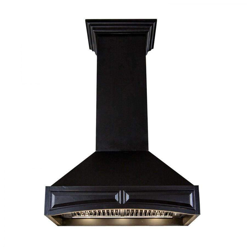 ZLINE 36" Wooden Wall Mount Range Hood in Black with Remote Motor (321CC-RS-36-400) Range Hoods ZLINE 