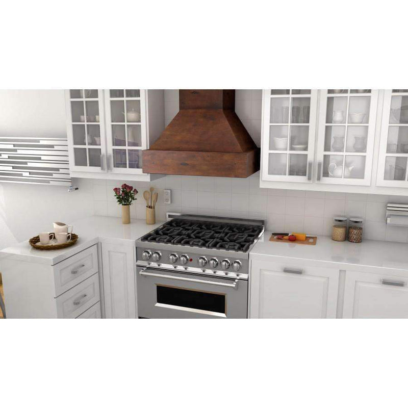 ZLINE 36" Wooden Wall Range Hood with Crown Molding and 700 CFM Motor (355VV-36) Range Hoods ZLINE 