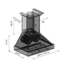 ZLINE 36" Wooden Wall Range Hood with Stainless Steel Accent and 700 CFM (365BB-36) Range Hoods ZLINE 