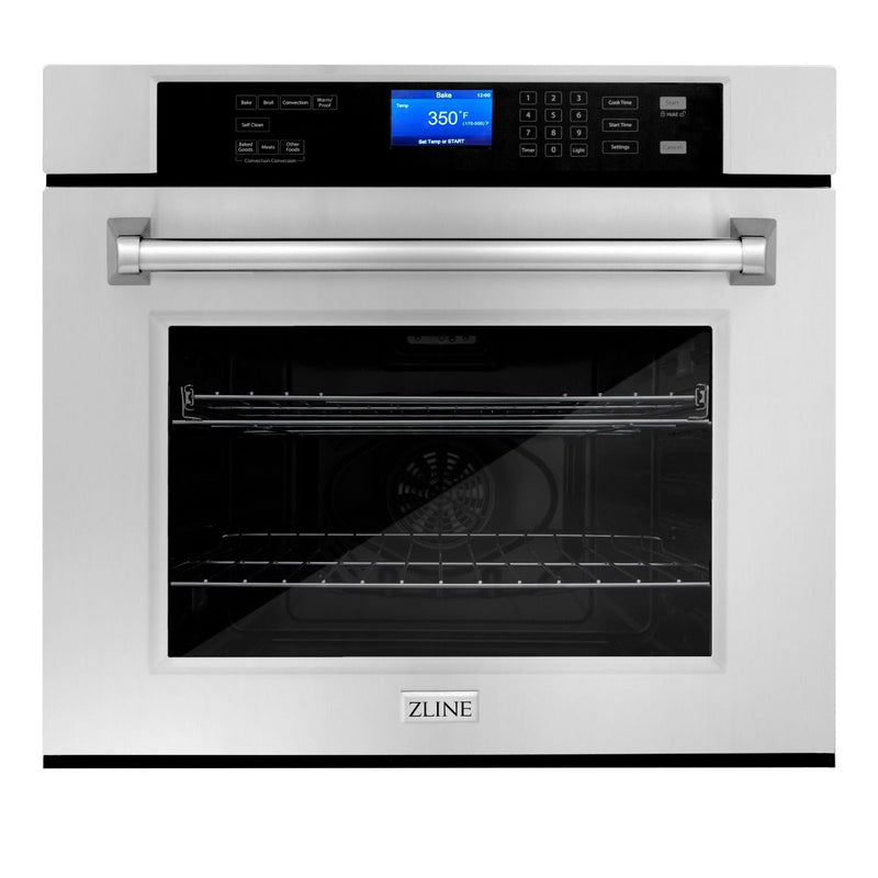 ZLINE 4-Piece Appliance Package - 30" Rangetop, 30” Wall Oven, 36” Refrigerator, and Convertible Wall Mount Hood in Stainless Steel (4KPR-RTRH30-AWS) Appliance Package ZLINE 