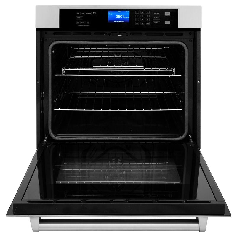 ZLINE 4-Piece Appliance Package - 30" Rangetop, 30” Wall Oven, 36” Refrigerator with Water Dispenser, and 30" Microwave Oven in Stainless Steel (4KPRW-RT30-MWAWS) Appliance Package ZLINE 