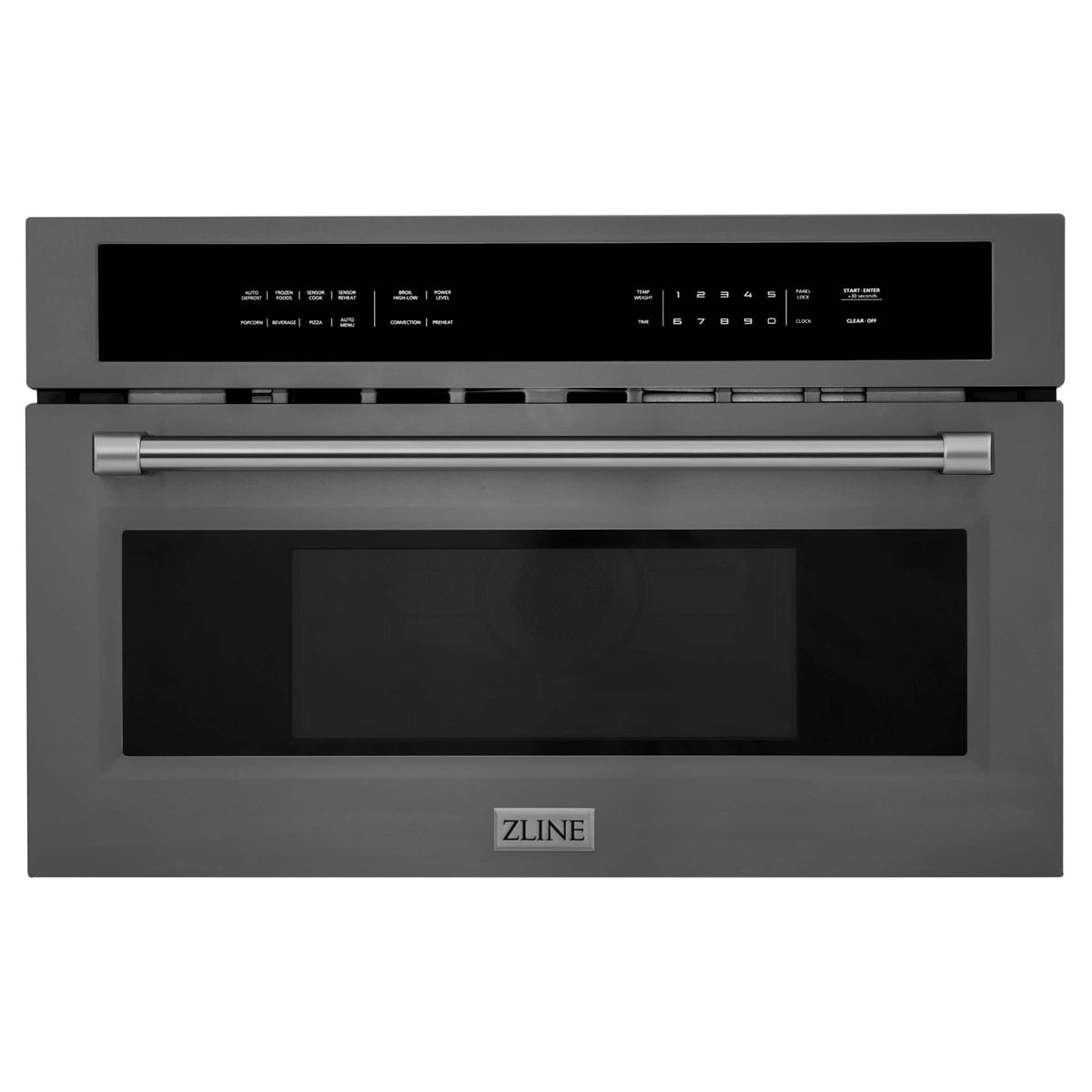 ZLINE built-in oven with black control panel and large viewing window door
