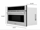 ZLINE 4-Piece Appliance Package - 36" Rangetop, 30” Wall Oven, 36” Refrigerator, and Microwave Oven in Stainless Steel (4KPR-RT36-MWAWS) Appliance Package ZLINE 