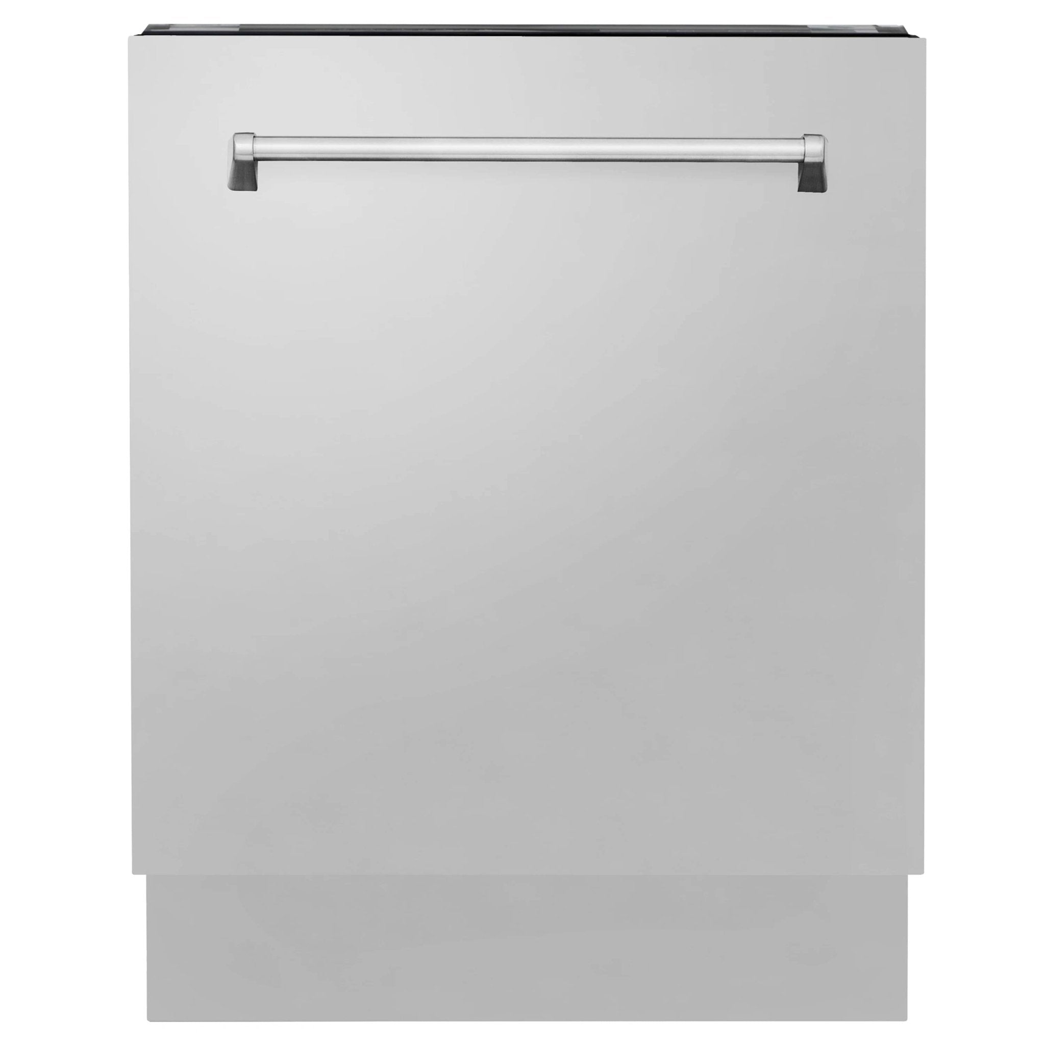 Tall built-in dishwasher with smooth front door panel and top handle