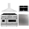 ZLINE 4-Piece Appliance Package - 48-inch Dual Fuel Range, Dishwasher, Microwave Drawer & Convertible Wall Mount Hood (4KP-RARH48-MWDW)