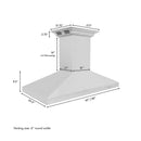 ZLINE 42" Ducted Vent Island Mount Range Hood in Stainless Steel with Built-in CrownSoundBluetooth Speakers (KL3iCRN-BT-42) Range Hoods ZLINE 