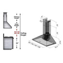ZLINE 42 in. Convertible Vent Wall Mount Range Hood in Stainless Steel (KL2-42) Range Hoods ZLINE 