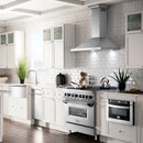 ZLINE 42 in. Convertible Vent Wall Mount Range Hood in Stainless Steel with Crown Molding (KBCRN-42) Range Hoods ZLINE 