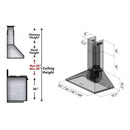 ZLINE 42 in. Convertible Vent Wall Mount Range Hood in Stainless Steel with Crown Molding (KL2CRN-42) Range Hoods ZLINE 