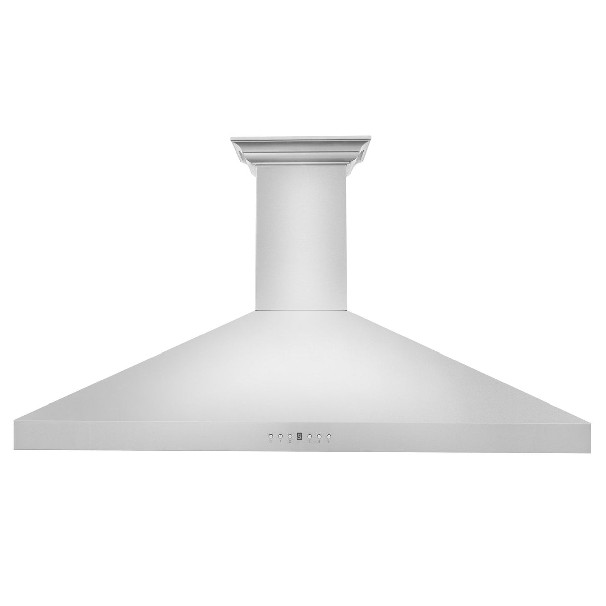 Stainless steel wall mount range hood front canopy with small control lights
