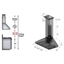 ZLINE 42 in. Wall Mount Range Hood in Stainless Steel with Built-in CrownSound® Bluetooth Speakers (KL3CRN-BT-42) Range Hoods ZLINE 